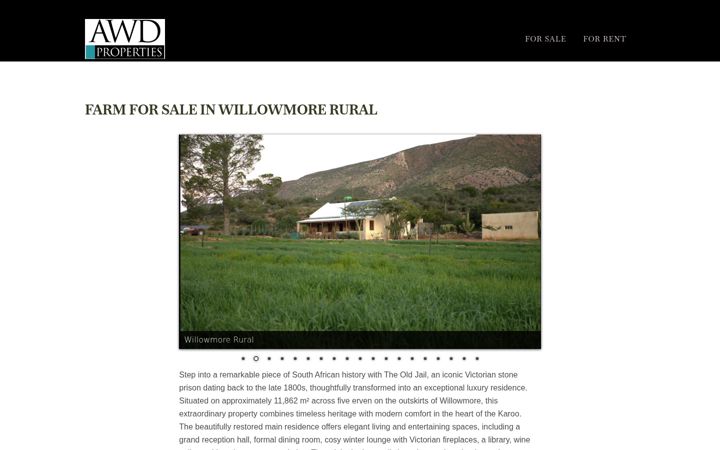 Screenshot of awdproperties.co.za