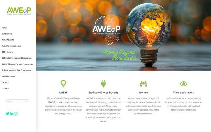 Screenshot of aweap.africa