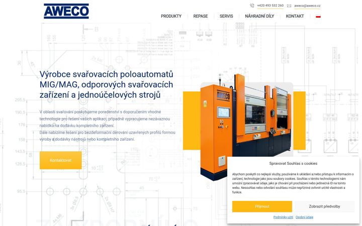 Screenshot of aweco.cz