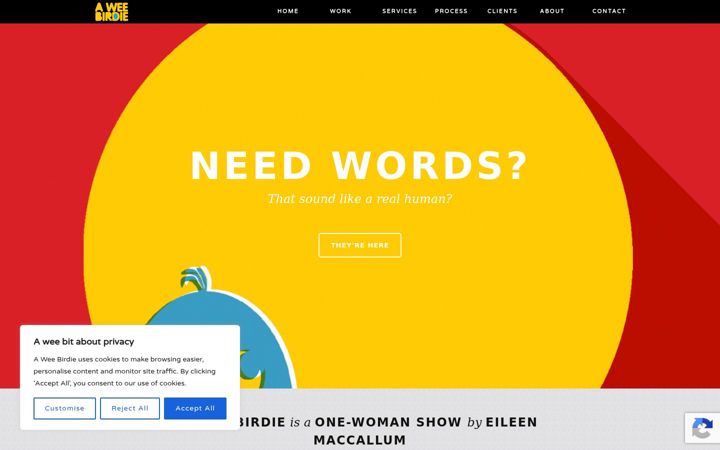 Screenshot of aweebirdie.com