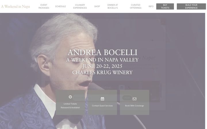 Screenshot of aweekendinnapa.com