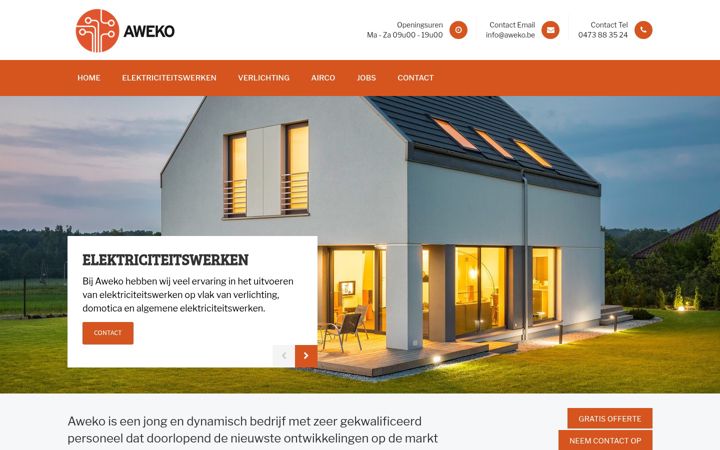 Screenshot of aweko.be