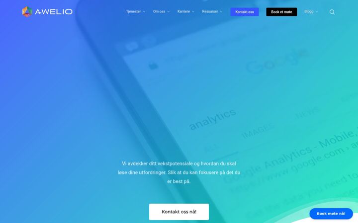 Screenshot of awelio.no