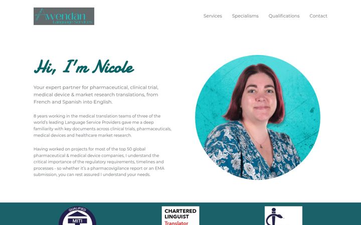Screenshot of awendan.co.uk