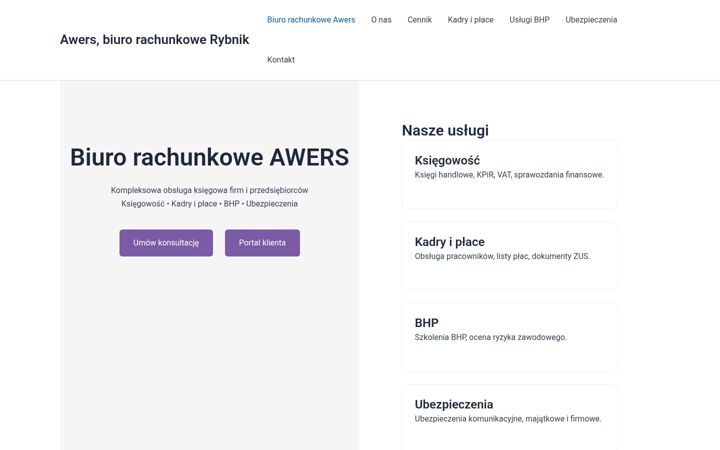 Screenshot of awers-biuro.pl
