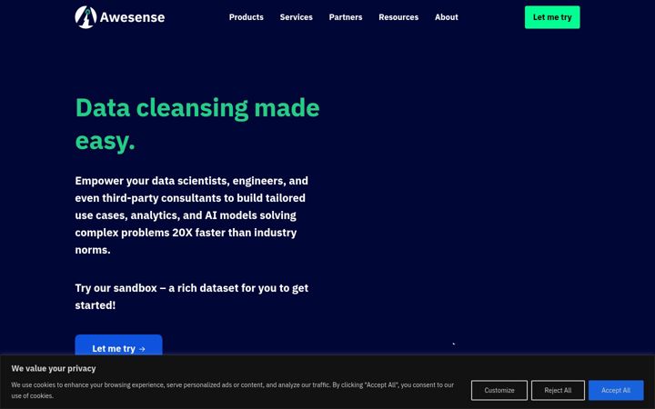 Screenshot of awesense.com