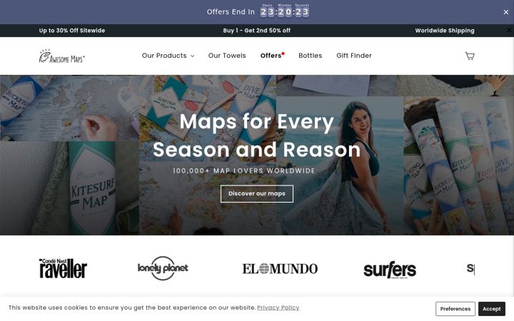 Screenshot of awesome-maps.com