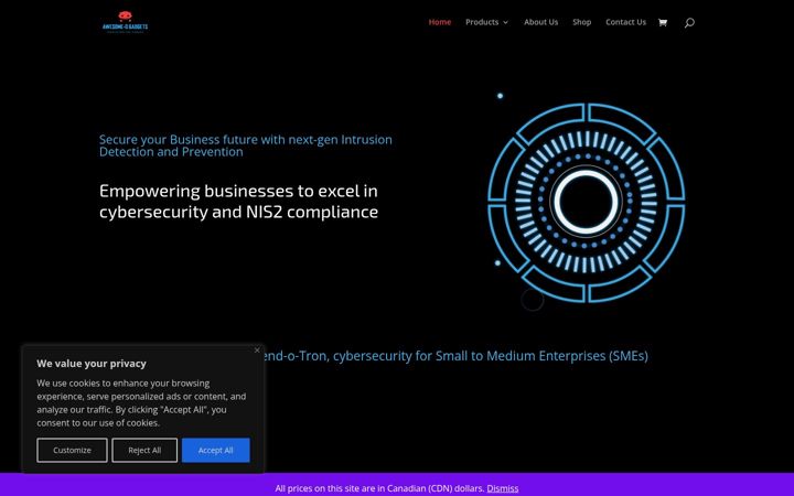 Screenshot of awesome-o.ca