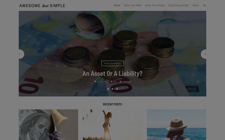 Screenshot of awesomebutsimple.com
