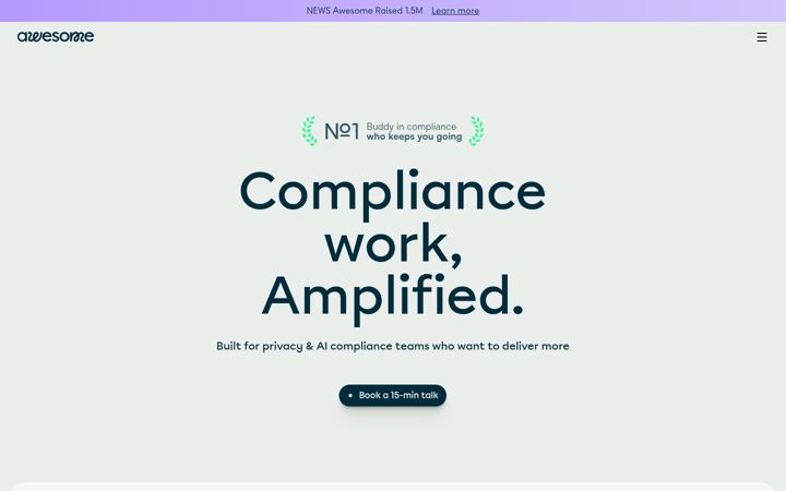 Screenshot of awesomecompliance.com