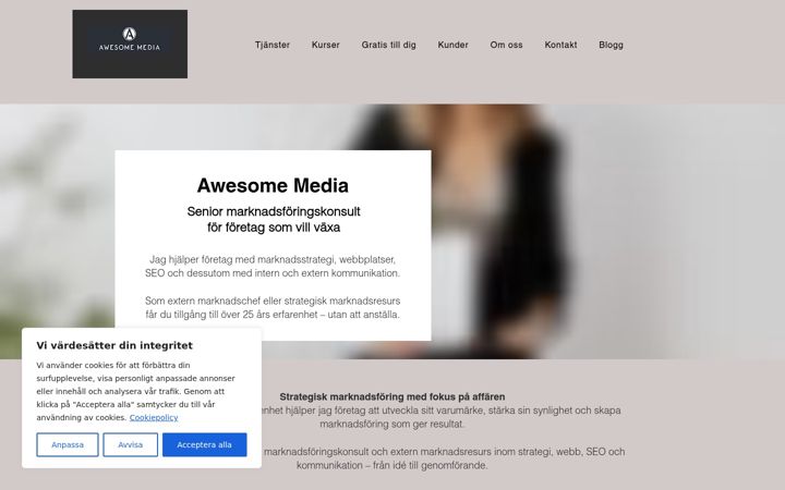 Екранна снимка на awesomemedia.se