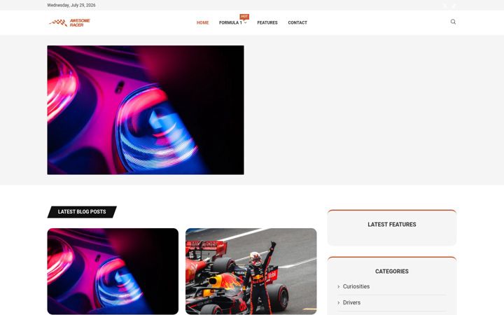 Screenshot of awesomeracer.com