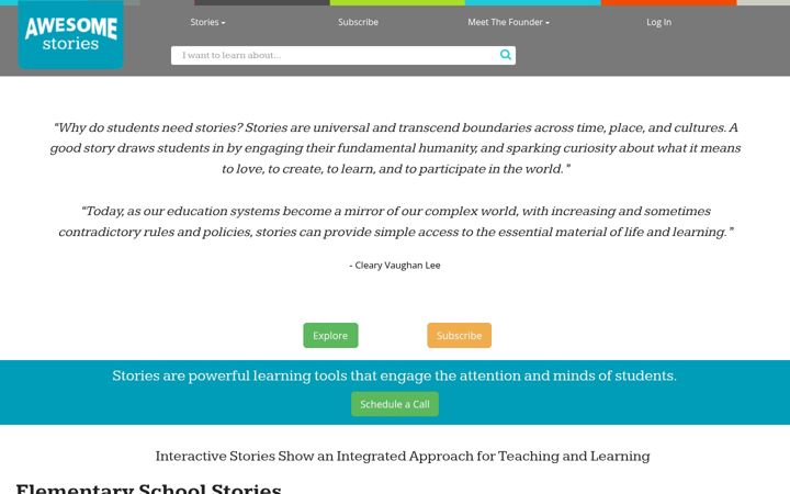 Screenshot of awesomestories.com