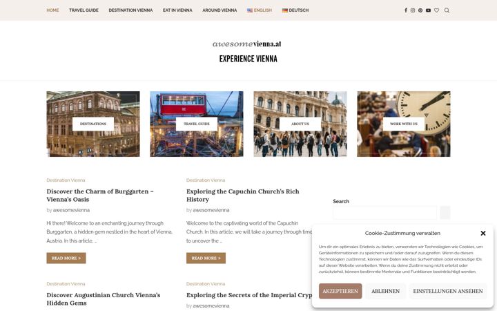 Screenshot of awesomevienna.at