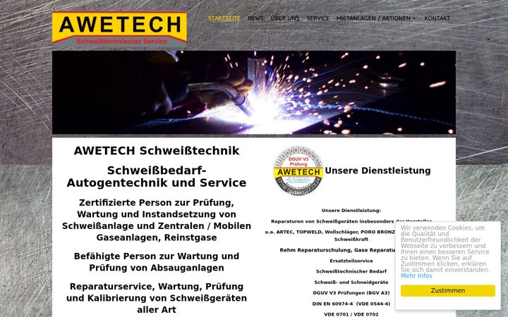 Screenshot of awetech.de