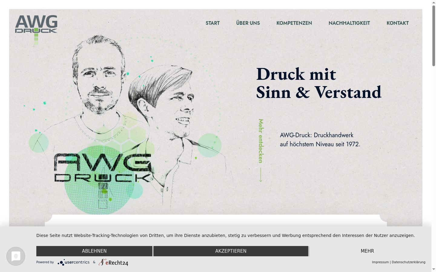 Screenshot van de toestemmingsbanner zoals getoond vóór enige interactie