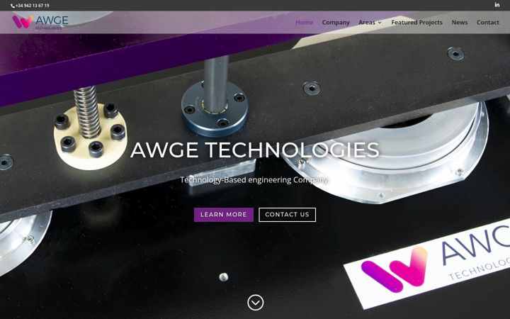 Screenshot of awgetechnologies.eu