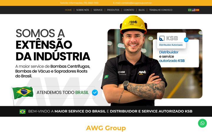 Екранна снимка на awggroup.com.br