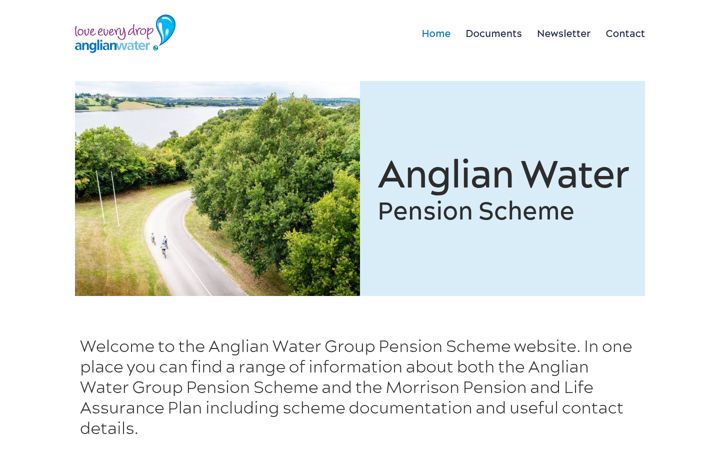 Snímek obrazovky awgpension.co.uk