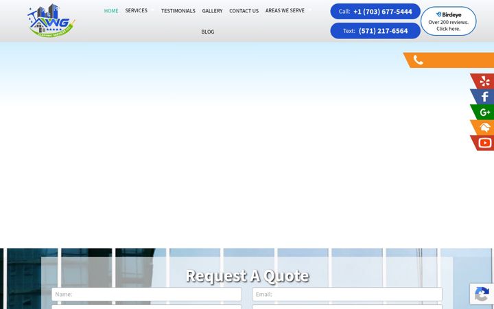 Screenshot of awgwindowcleaning.com