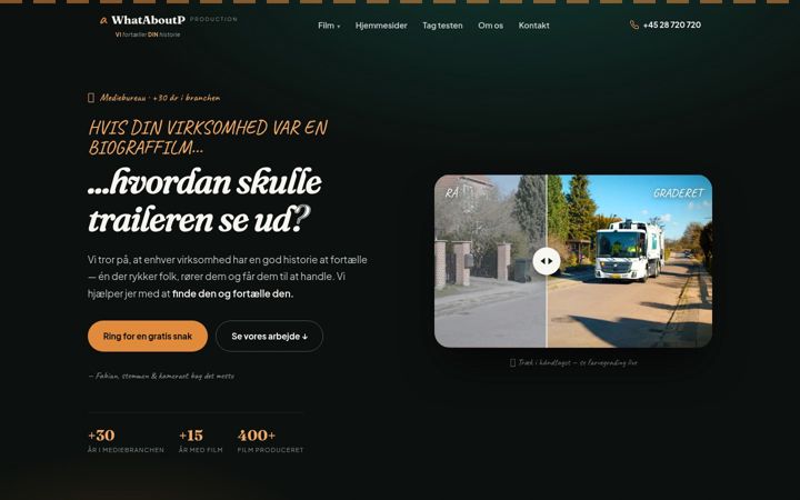 Screenshot of awhataboutp.dk