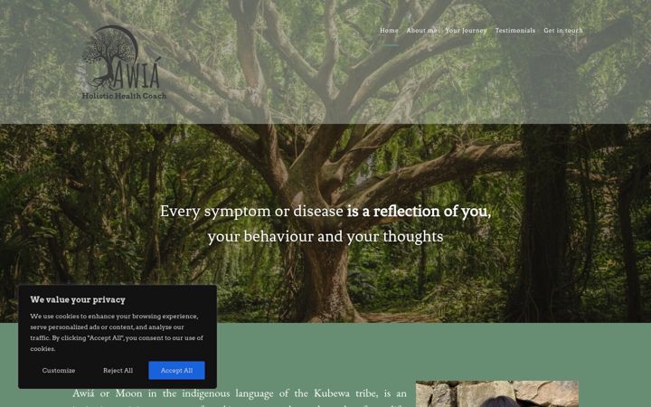 Screenshot of awiabraghini.com