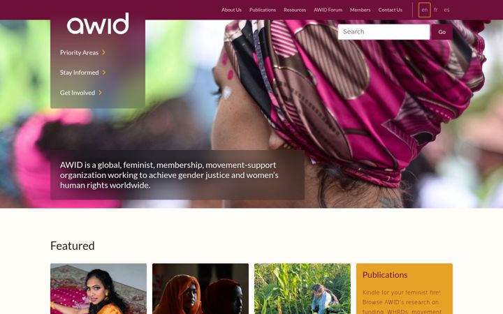 Screenshot of awid.org