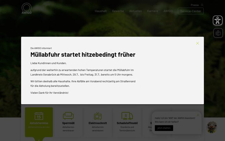 Screenshot of awigo.de