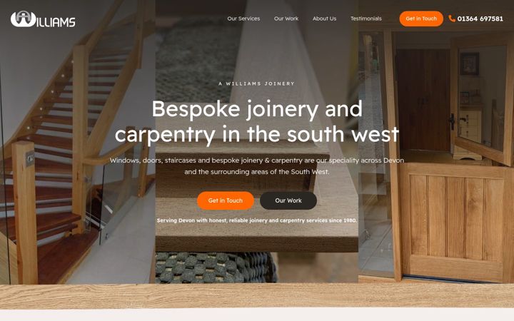 Zrzut ekranu awilliamsjoinery.co.uk