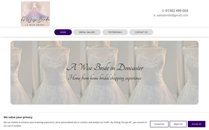 Screenshot of awisebride.co.uk