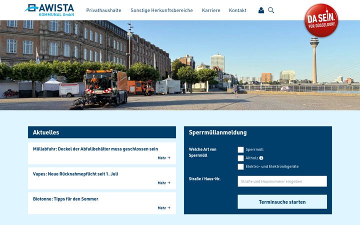 Screenshot of awista-kommunal.de