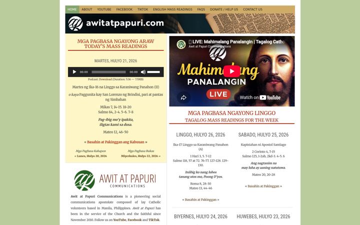 Screenshot του awitatpapuri.com