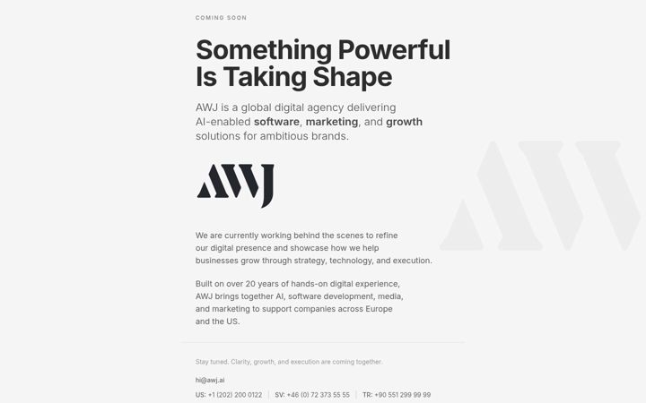 Screenshot of awj.ai