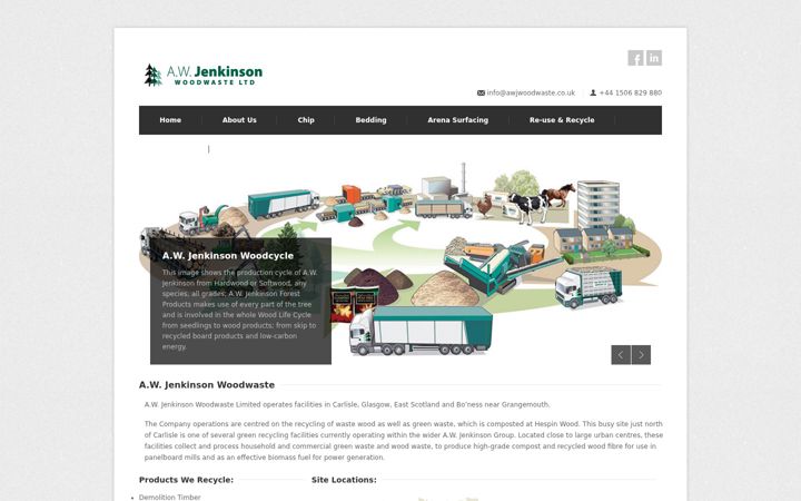 Zrzut ekranu awjwoodwaste.co.uk