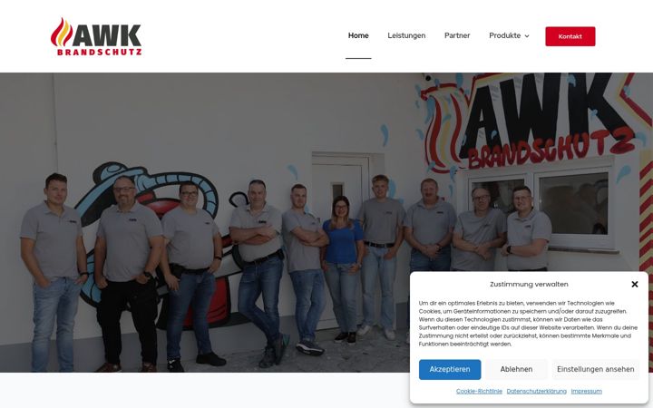 Screenshot of awk-brandschutz.com