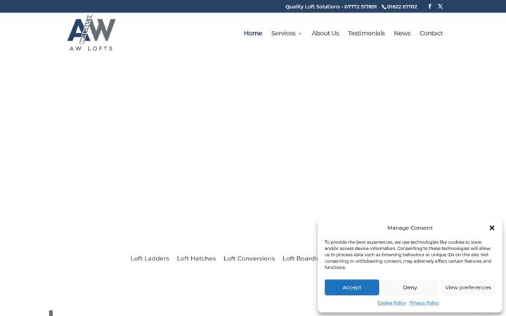 Screenshot of awlofts.co.uk