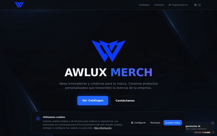 Screenshot of awluxcompany.com
