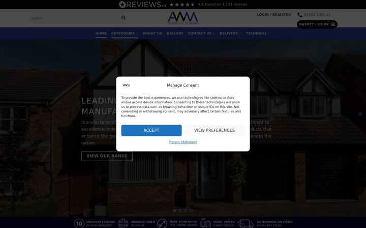 Screenshot of awmglass.co.uk