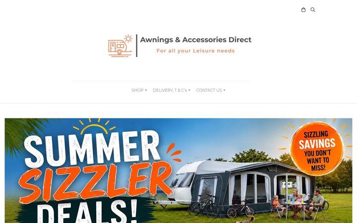 Screenshot of awningsandaccessories.co.uk