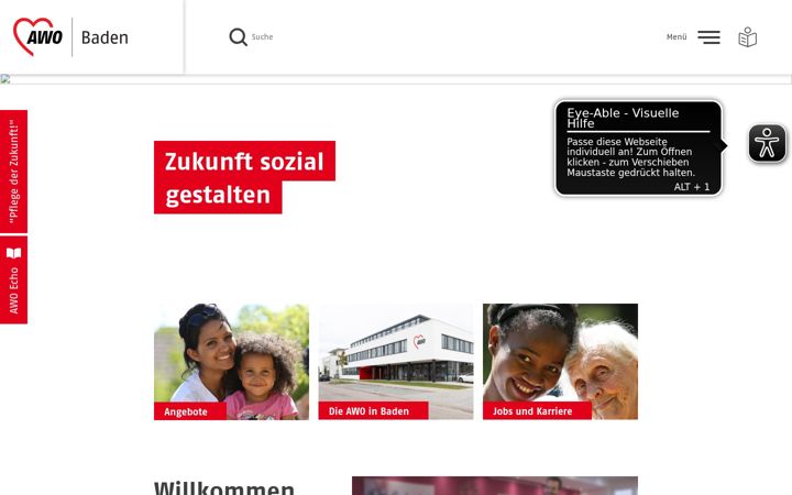 Skjermbilde av awo-baden.de