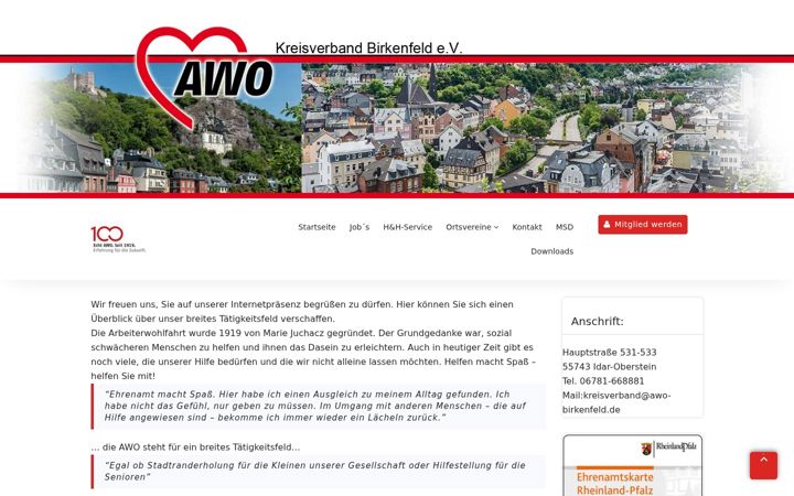 Screenshot of awo-birkenfeld.de