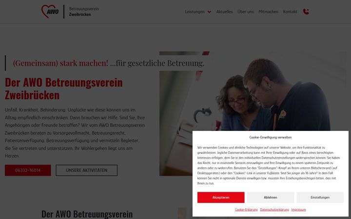Snimka zaslona za awo-btv-zw.de