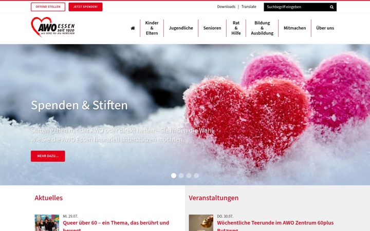 Screenshot of awo-essen.de