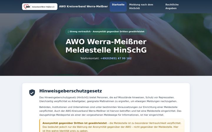 Screenshot of awo-hinweisgeber.de