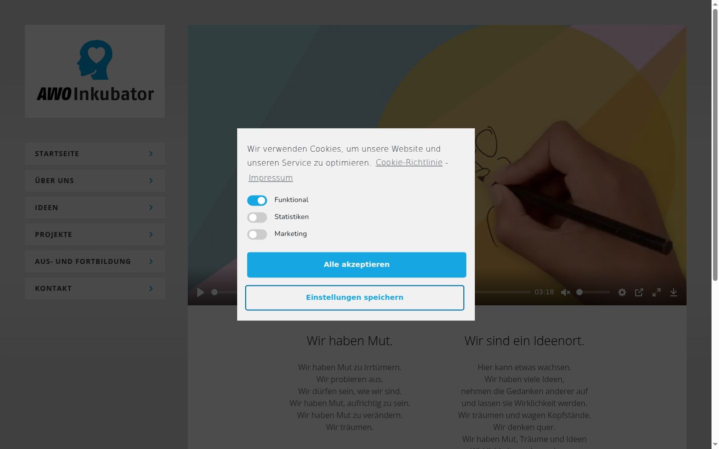 Zrzut ekranu banera zgody wyświetlanego przed jakąkolwiek interakcją