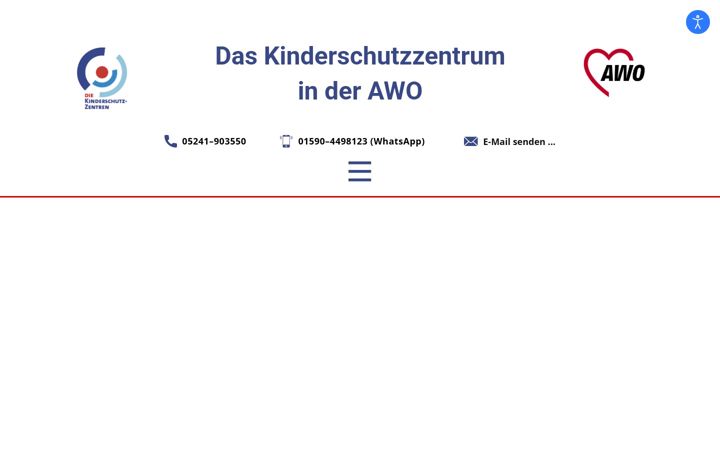Kuvakaappaus sivustosta awo-kinderschutz.de