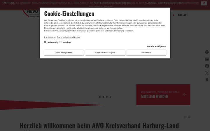 Screenshot of awo-kv-wl.de