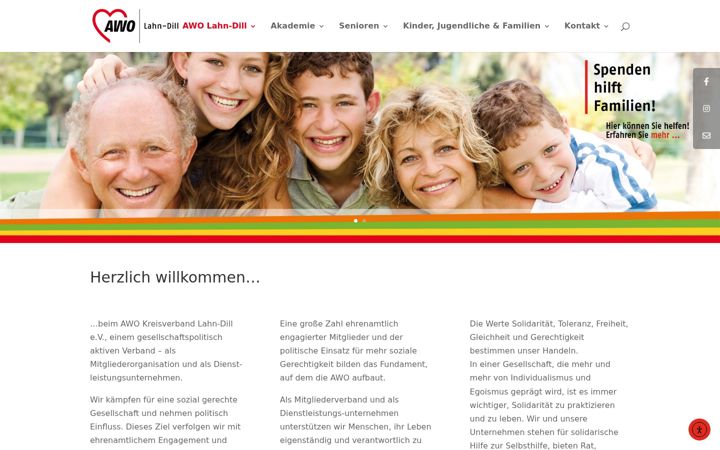 Kuvakaappaus sivustosta awo-lahn-dill.de