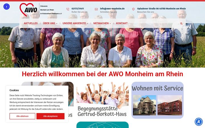 Ekrano kopija awo-monheim.de