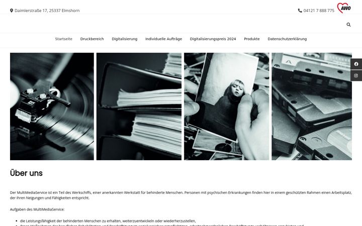 Kuvakaappaus sivustosta awo-multimediaservice.de